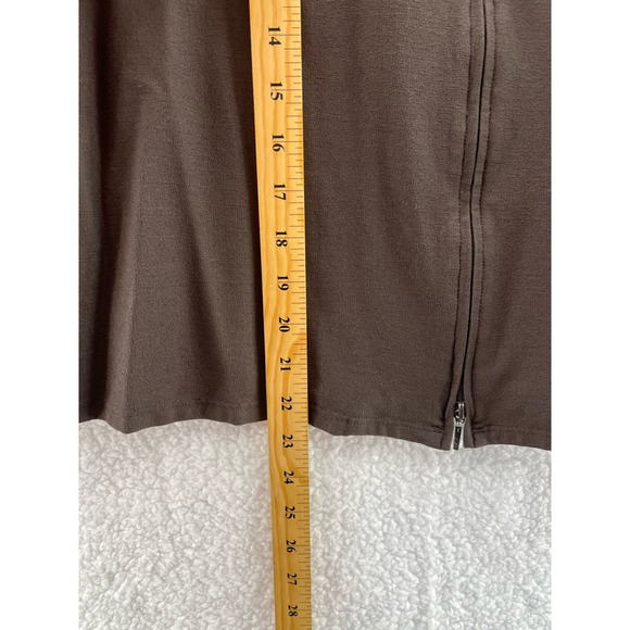 Eileen Fisher Womens Jacket Gray Zipper Up Stretch Mock Neck Long Sleeve M - Picture 5 of 8